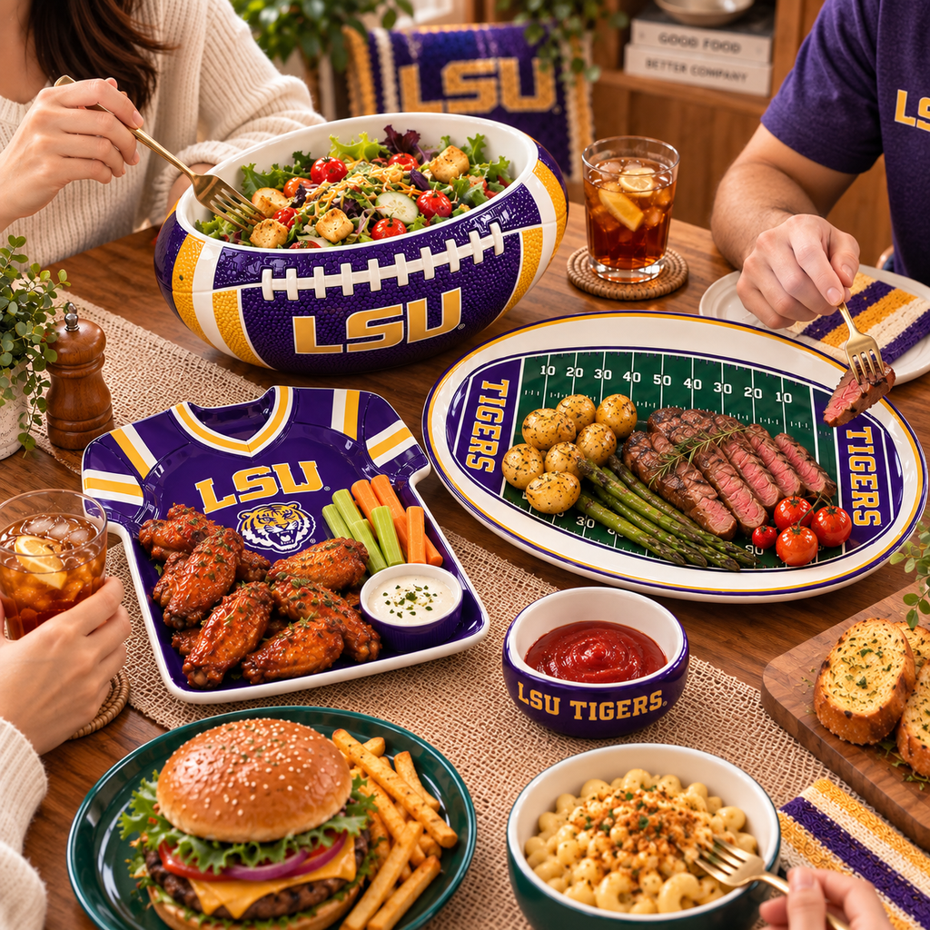 LSU Premium Themed Tableware Set DNBN