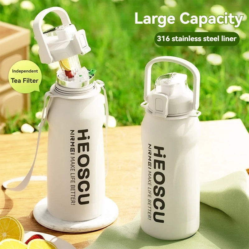Thermal Water Bottle Large Capacity Insulated Stainless Steel Vacuum Flasks Camping Bottle Sport
