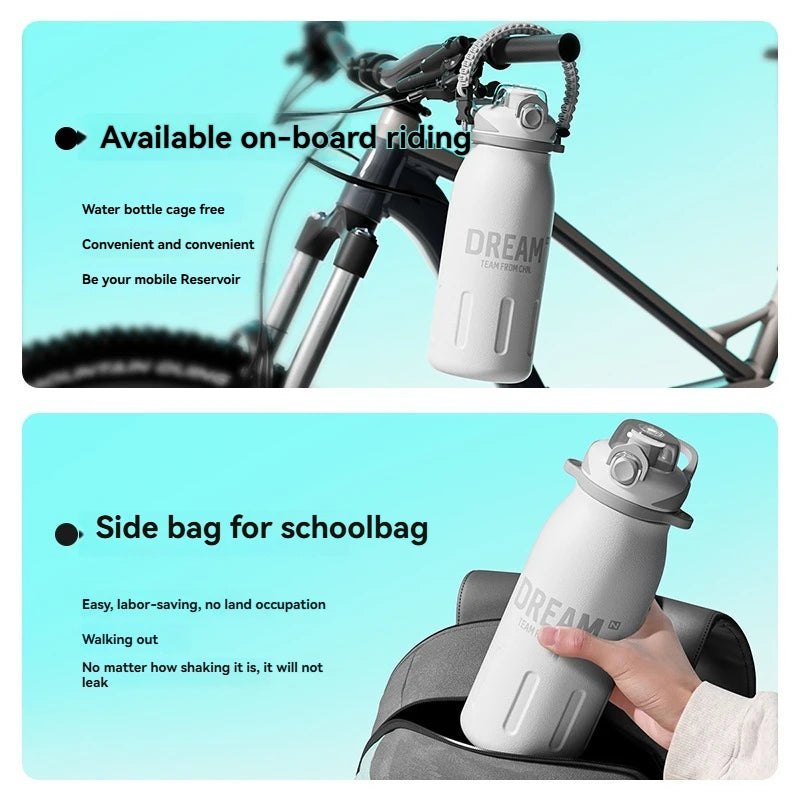 Insulated Cup 316  Stainless Steel Water Bottle Outdoor Drinking Utensil Portable Sport Vacuum  Tumbler  Thermal Mug with Straw